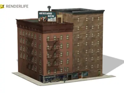 Tenement Block 2 3D model