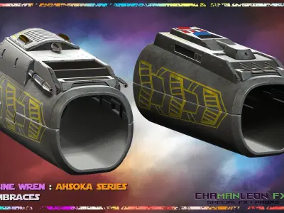 Sabine Wren Live Action Ahsoka Series Vambrace Armor Cosplay 3D print model