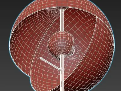 THEIA floor lamp gold 3D model