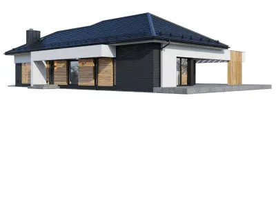 Modern house Delly with BLENDER file 3D model