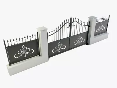 Wrought Iron Gate 2 3D model