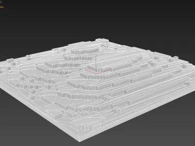 Hill Voxel Low-poly 3D model