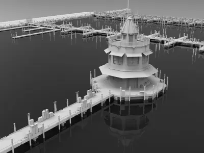 Floating Dock 3D model