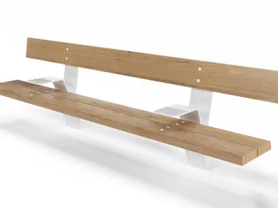 Bench for streets and parks 3D model