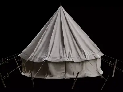 Medieval Tent 06 Low-poly 3D model