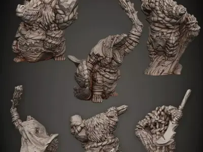 Croc Tribe --Support Free-- Free 3D print model