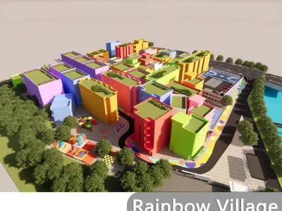 Rainbow Village Landscape Design Model from Shenzhen Yantian 3D model