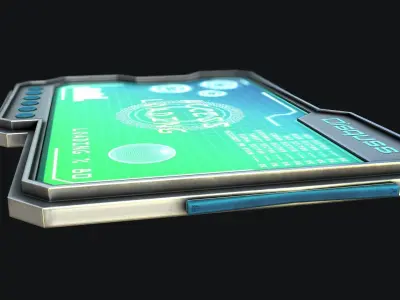 Sci-Fi Tablet Low-poly 3D model