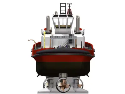 Modern Azimuth-Propelled Rotor Tug  3D print model
