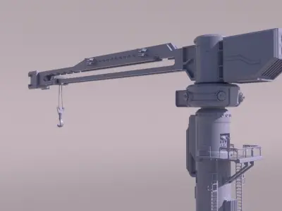 Sci-fi crane for 3Dprint 3D print model