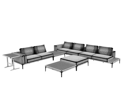 O C S C C outdoor sectional sofa set 3D model