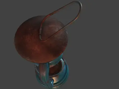 low poly old Lantern  Low-poly 3D model