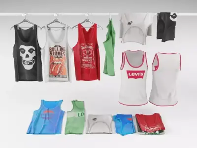 Tank top collection  3D model