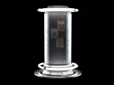 Sci-Fi Capsule Advertising Pole  Low-poly 3D model