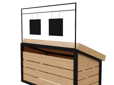 Stall models Low-poly 3D model