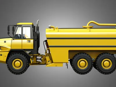 JD - 300D II Articulated  Water Tanker Truck 3D model