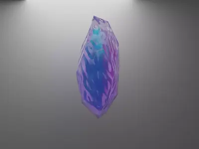 Crystal piece of glass hanging from light fixture Free low-poly 3D model