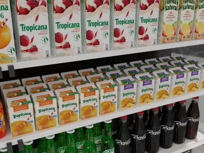 SUPERMARKET FRIDGE SHOWCASE NO2 A 3D model