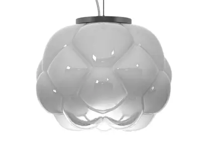 Cloudy pendant light with shade 3D model