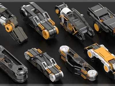 Hard Surface KitBash Vol 7 420 DETAILS 3D model