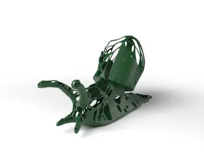 Snail Dust Voronoi Low-poly 3D model