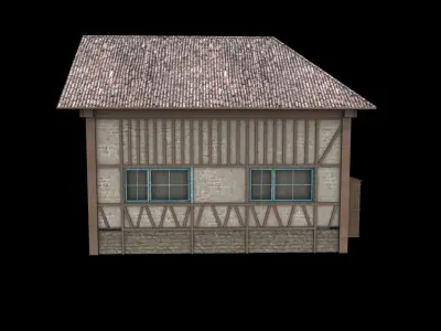 Medival House 01 Low-poly 3D model