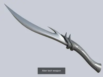 Alien tech weapon collection 3D Model Pack