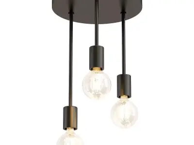 eglo-wilmcote-43126 three light ceiling fixture 3D model