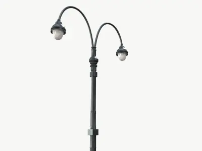 LowPoly street lamp Low-poly 3D model