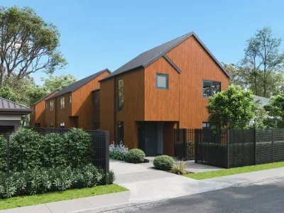Exterior townhouse rendering  3D model
