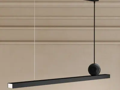 GUSTEN pendant light with ball hanging from it 3D model