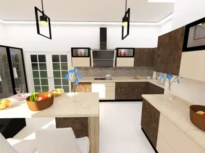 Modern Kitchen 3D model 17