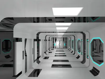 Sci Fi Corridor Interior 3D model purchase
