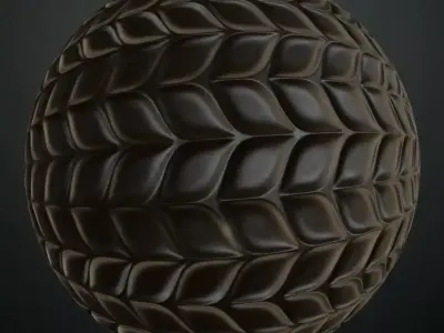 Dark Stylized Dragon Scale Pattern PBR Seamless Texture
