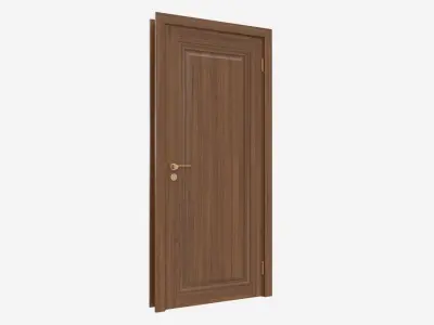 Classic Wooden Interior Door with Furniture 020 3D model