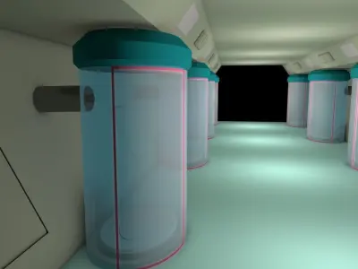 sci fi corridor  3D model shop