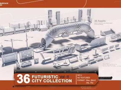 FUTURISTIC SCI-FI CITY COLLECTION VOL 11 3D model