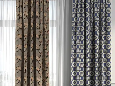 Curtain Set 121 3D model