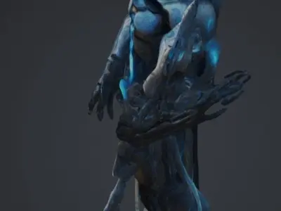 Futuristic Villan Boss Low-poly 3D model