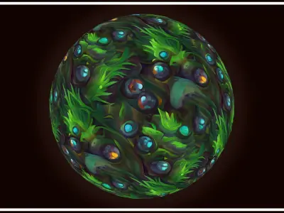 Grass Magic Forest Floor 10 TEXTURES Hand-painted ---PACK 10--- Texture