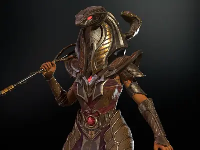 Egyptian Goddess Apophysis Low-poly 3D model