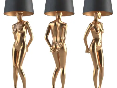 Mannequin Floor Lamp Rebekka 3D model