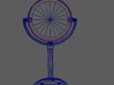 Mirror makeup on wall 3D model