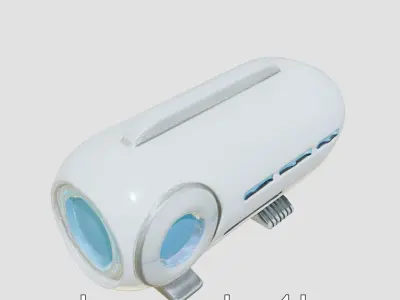 Hyperloop Capsule with Futuristic Design and Details Low-poly 3D model