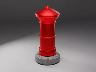 Japan Post Mailbox 3D model