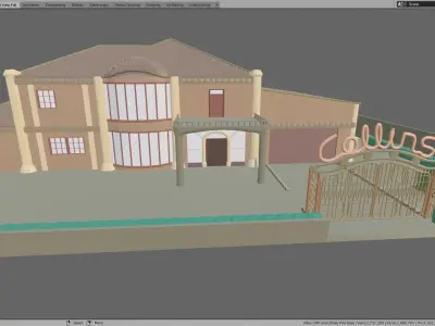 Small Villa with Pool 3D model