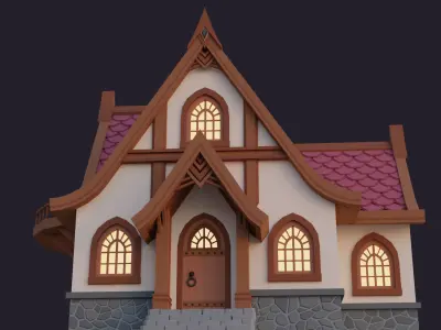 Fantasy House 3 Low-poly 3D model