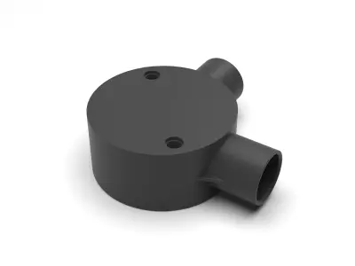20mm-2-way-90deg-Junction-Box plastic pipe 3D print model