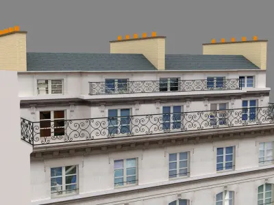 Typical Parisian Apartment 3d Building 11 3D model