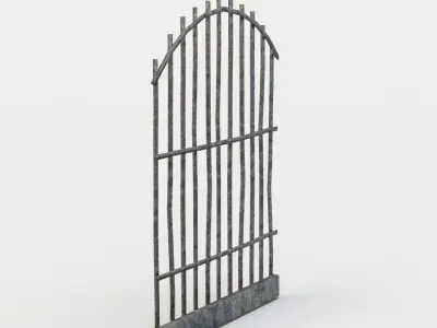 Gates wrought iron gate Low-poly 3D model
